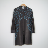 Fashinza - Floral Print Button Front Collar Shirt