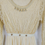 Fashinza - Eyelet Embroidery Shirred Waist Dress