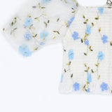 VYBE - Short Floral Top - Blue - Free Size