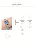 Shein - Minimalist Square Pointer Quartz Watch