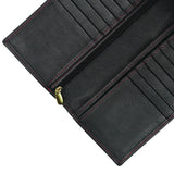 JILD - Executive Leather Long Wallet - Black/Red