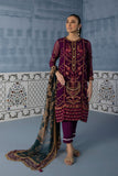 Sapphire- 2 Piece - Embroidered Chiffon Suit