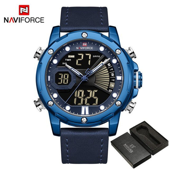 Naviforce- dual time 9172 Leather Men’s Watch