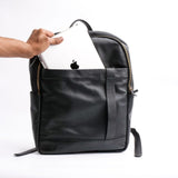 JILD On-The-Go Leather Backpack-Black