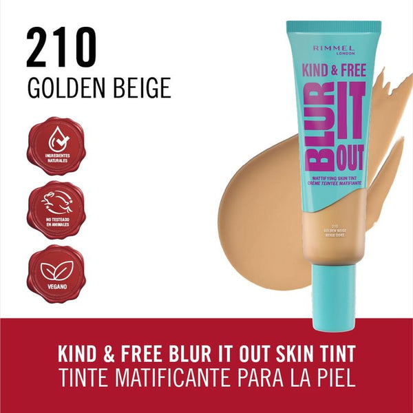 Rimmel Kind &  Free Liquid foundation 30Ml Mat Golden Beige Iv