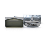 Cufflers - Vintage Silver Rectangle Engraved Stone Cufflinks CU-1022 with Free Gift Box