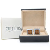 Cufflers - Classic Cufflinks for Men's Shirt with a Gift Box - CU-0003 - Brown