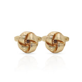 Cufflers - Classic CU-0013 Gold and Silver Round Cufflinks with Free Gift Box - Gold