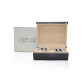 Cufflers - Modern Silver Rectangle Cufflinks CU-3007 | Free Gift Box Included