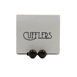 Cufflers - Designer Cufflinks CU-4022 with Free Gift Box - Stylish Circle Brown Design