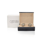 Cufflers - Limited Edition Silver Round Cufflinks CU-5004 | Free Gift Box