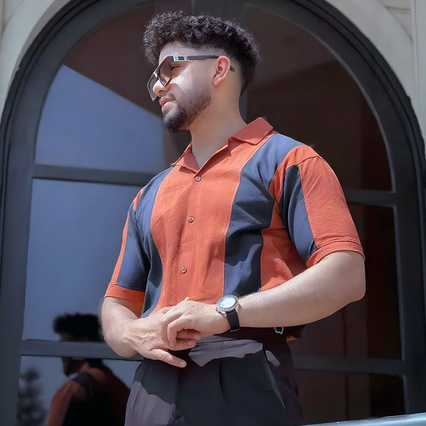 VYBE - Johnny Collar Polo - Rust