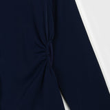VYBE - Modest Button Down Top - Navy