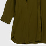 VYBE - Button Down Long Top - Green