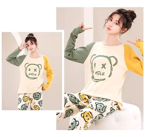 VYBE - Creep Smile Printed Pj Suit Full Sleeves