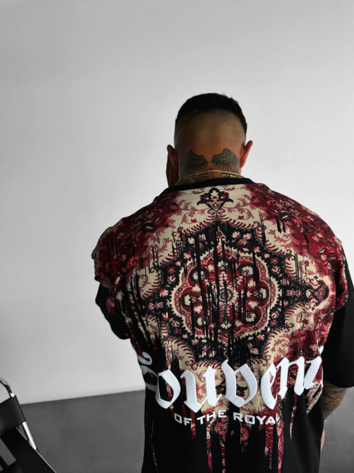 VYBE - Oversize Souvenir Printed T-Shirt - Black