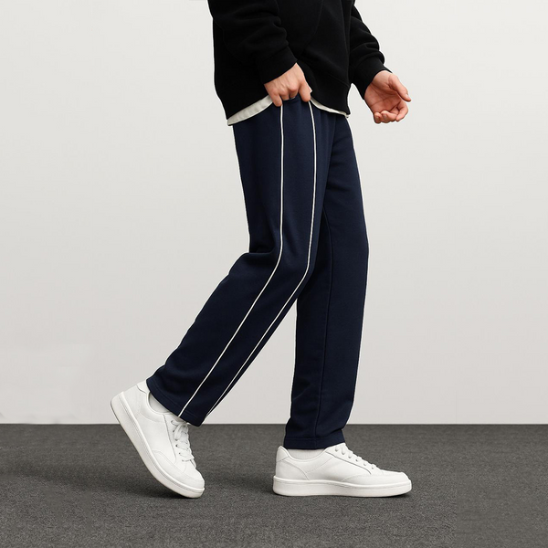 Vybe - Side Stripe Wide Leg Trouser - Navyblue