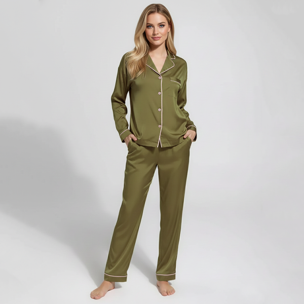 Vybe - PJ SET- Olive Green