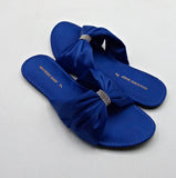 FashionHolic - Casual Shiny Slippers For girls Bow Blue