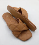 FashionHolic - Casual Shiny Slippers For girls Brown Square