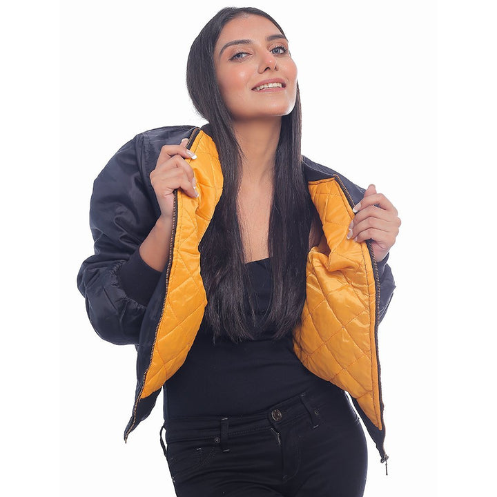 VYBE- Mock Zipper - Black Colar