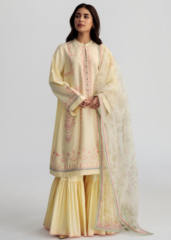 Coco by Zara Shahjahan - Embroidered Lawn Suits Unstitched 3 Piece CZS23S 3A - Summer Collection