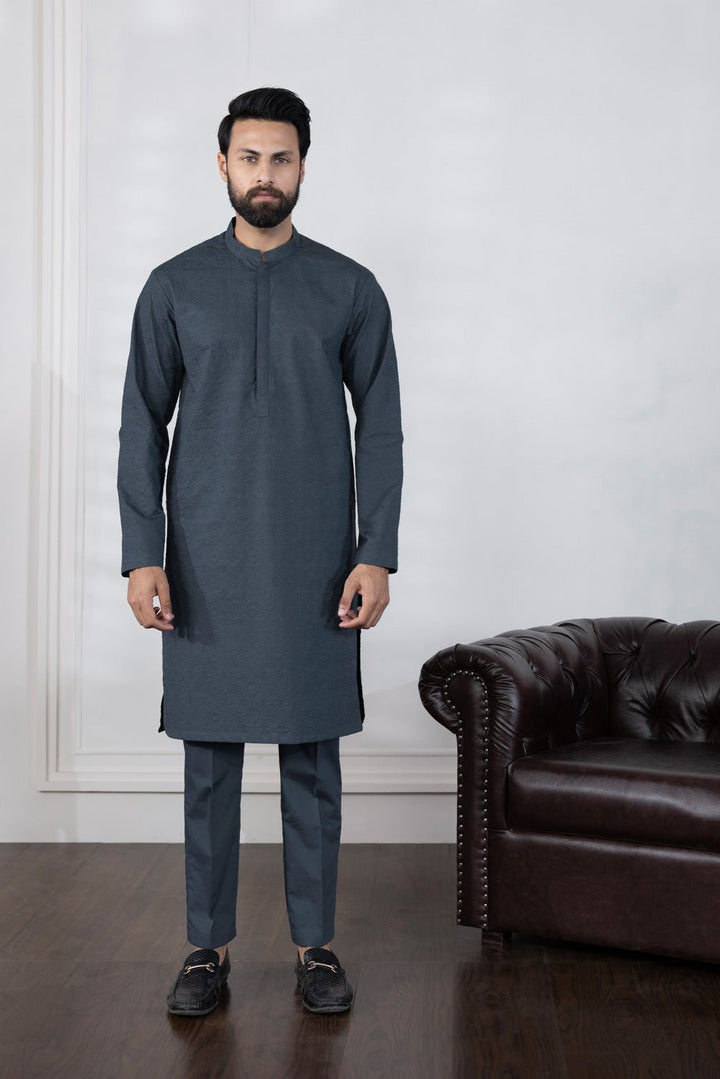 Sapphire- Schiffli Embroidered Suit