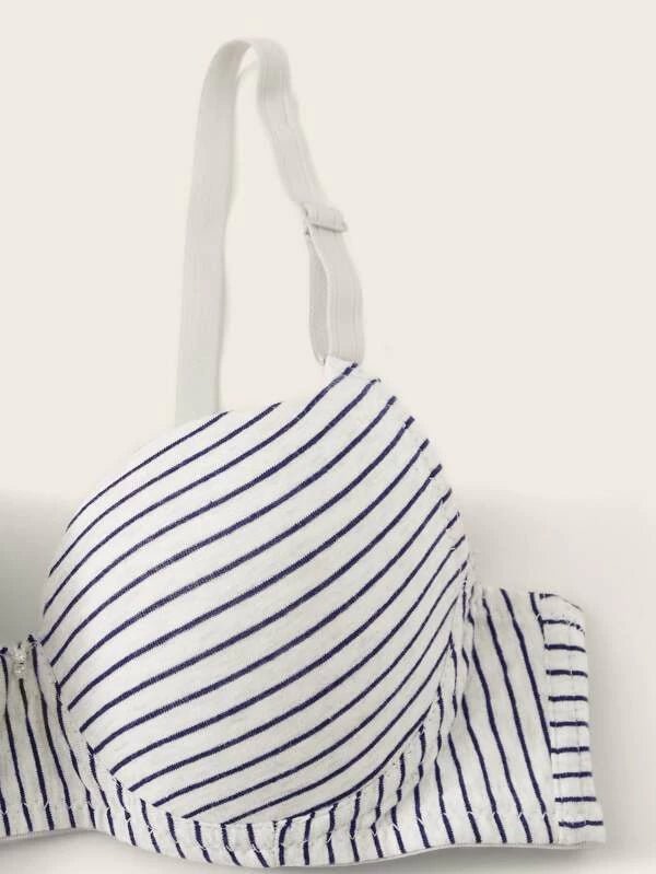 Shein Striped Underwire Bra Set - 2 Pieces