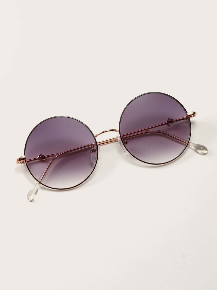 Shein- Round Metal Frame Sunglasses