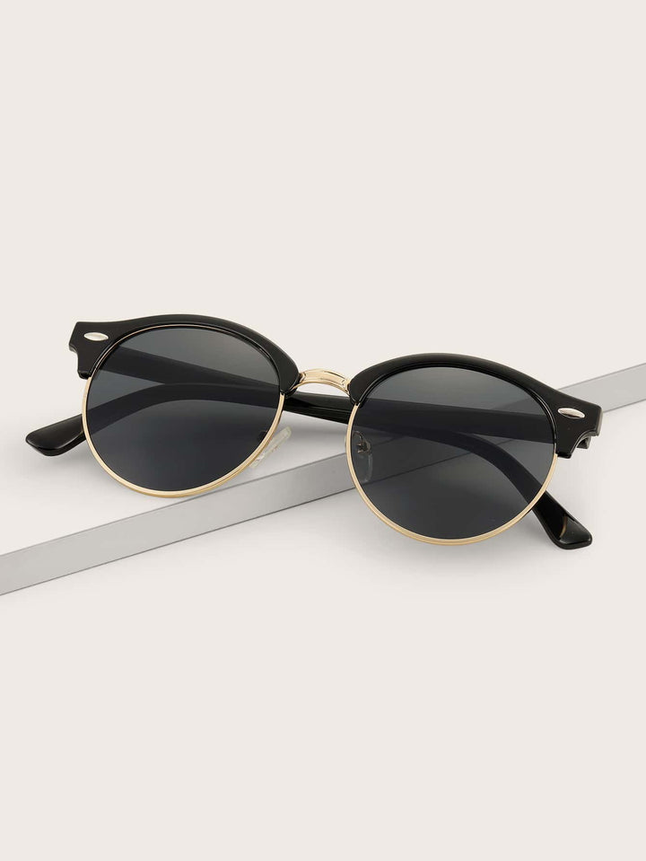 Shein- Half Acrylic Frame Sunglasses