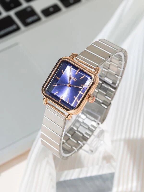 Shein- Square Pointer Quartz Watch