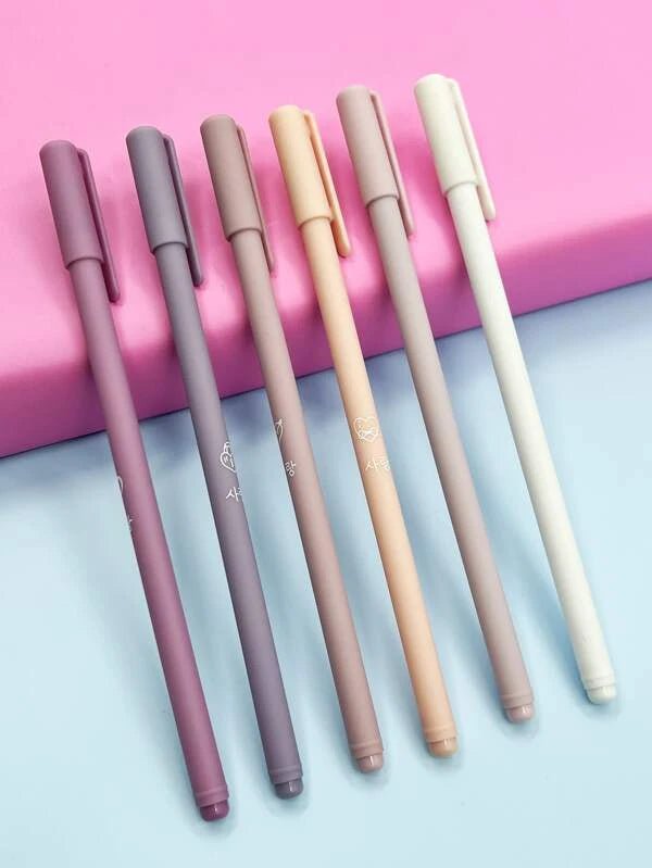 SHEIN 6pcs letter print ballpoint pen