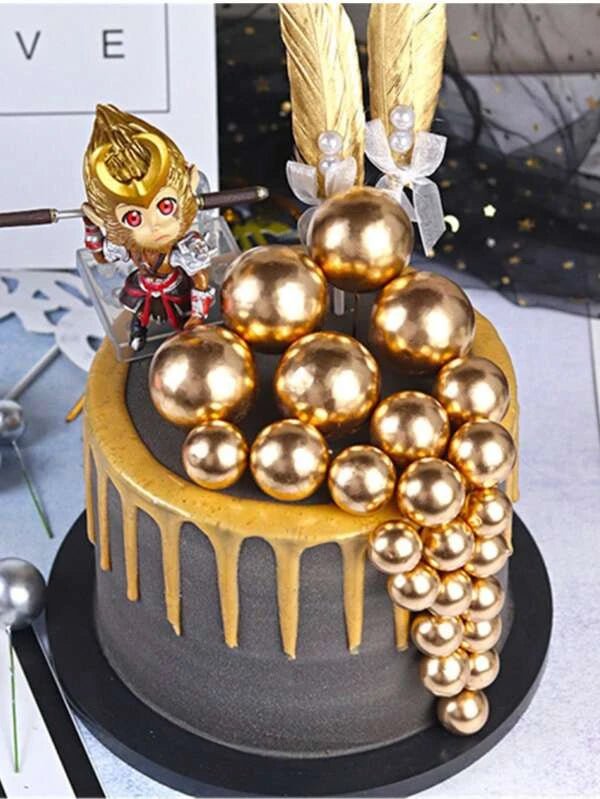 SHEIN Cake decorations metallic ball 20 pieces