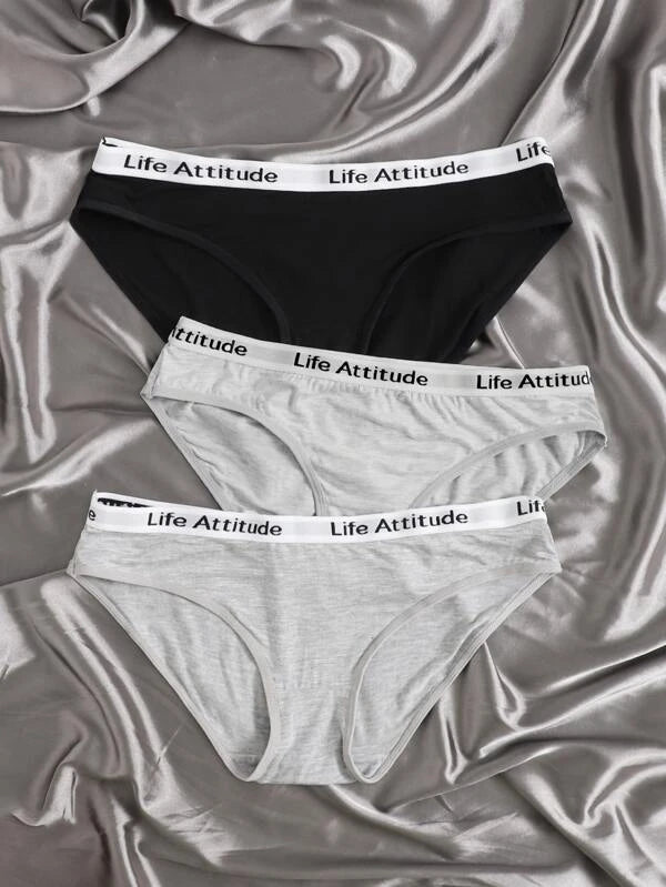 Shein- Stripe Panty Set - 3 Pieces