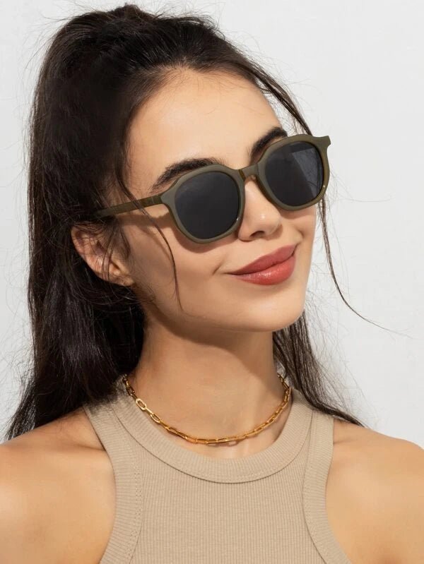 Shein- Geometric frame sunglasses