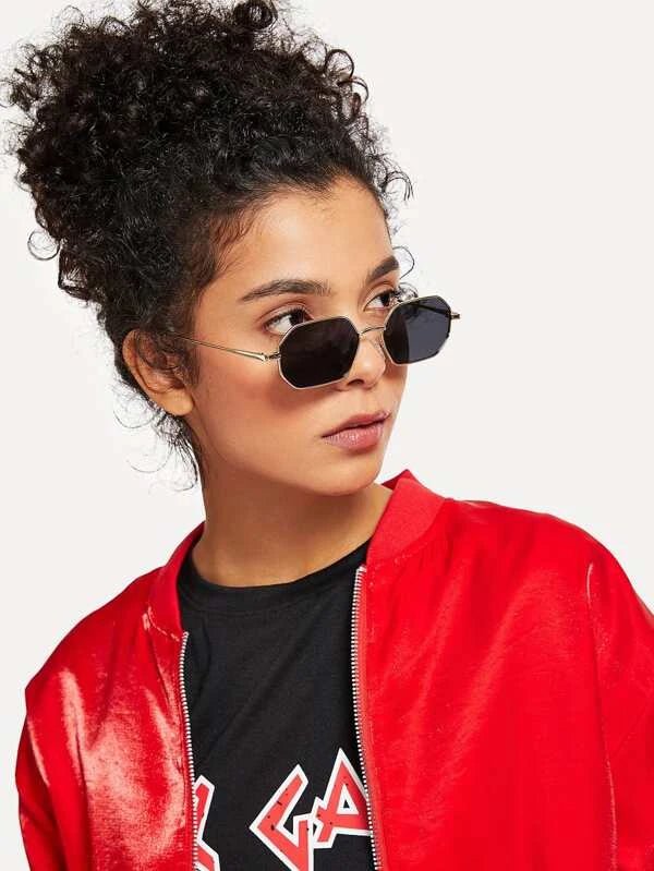 Shein- Geometric frame sunglasses