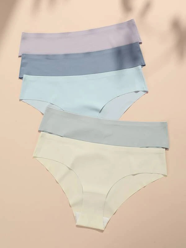 Shein - 5pack Solid Simple Panty