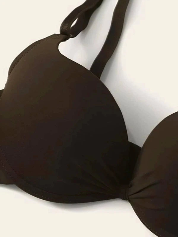 Shein Two-piece solid color lingerie bra set