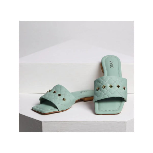 VYBE- Four Side Quliting Button MintGreen