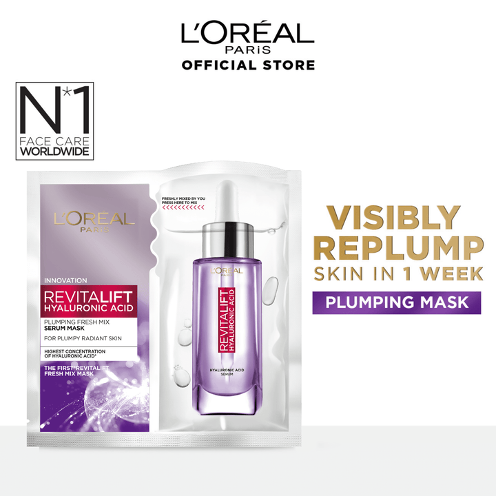 Loreal Revitalift Hyaluronic Acid Plumping Fresh Mix Serum Mask 33Gm