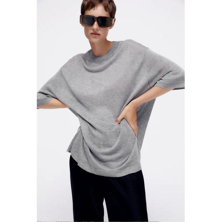 Zara- Oversize Knit Top- Grey