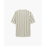 Zara- Vertical Stripe T-Shirt- Ecru