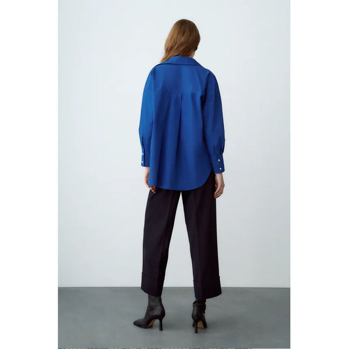 Zara- Poplin Shirt- Ink blue