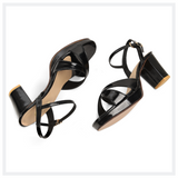 Elegancia - Women Platform Sandals Milano - BLACK
