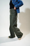 G&Z - Green Coloured Wide Legged Jeans