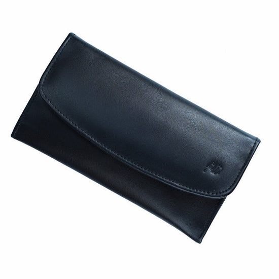 JILD - Women Essential Everyday Leather Clutch Wallet - Black