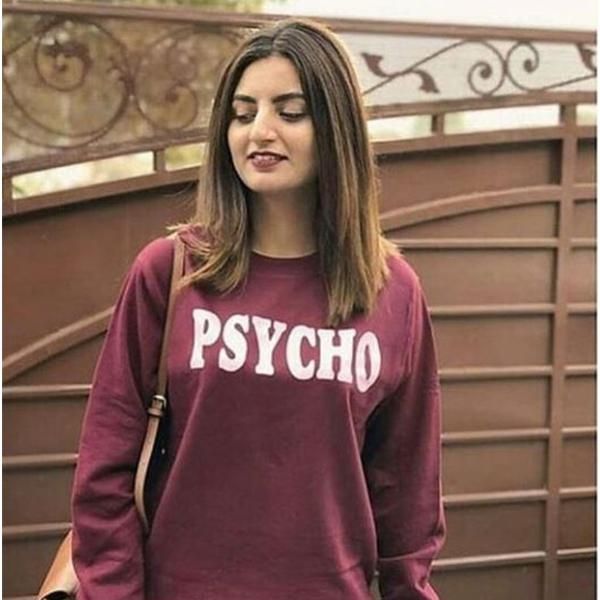 Emerce- PSYCHO Printed Full Sleeves T Shirt Maroon