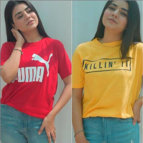 Emerce- Pack Of 2 Puma+Killin it Printed Half Sleeves T Shirts Red&Yellow