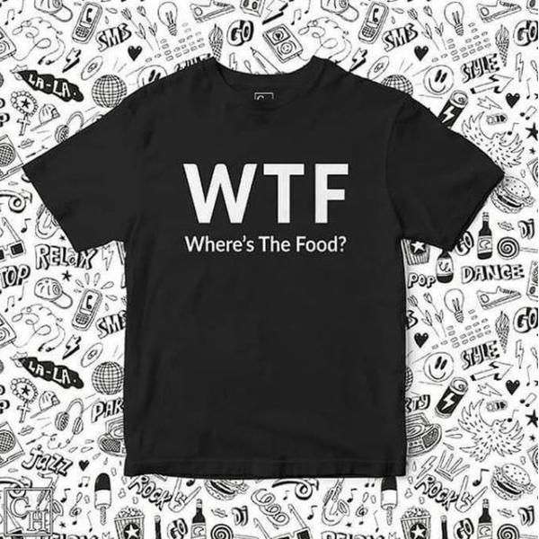 Emerce- WTF Printed Half Sleeves T Shirt Black
