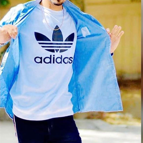 Emerce- Adidas Printed Half Sleeves T-Shirt - White